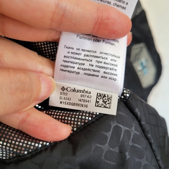 Columbia Omni-Heat Thermal Comfort Roffe Ski Winter Snow Jacket Black White XL - Picture 16 of 17